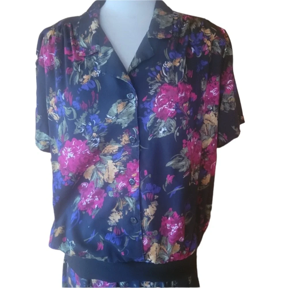 1980s‎ Joanna Floral Skirt Set